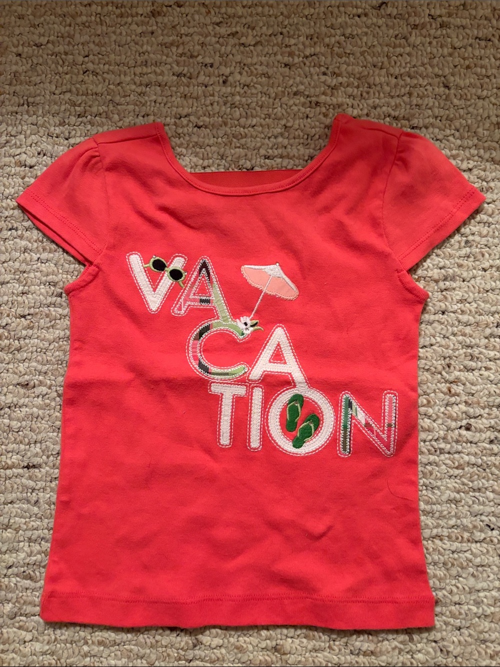 Gymboree Red 'VACATION' Graphic Short Sleeve Tee